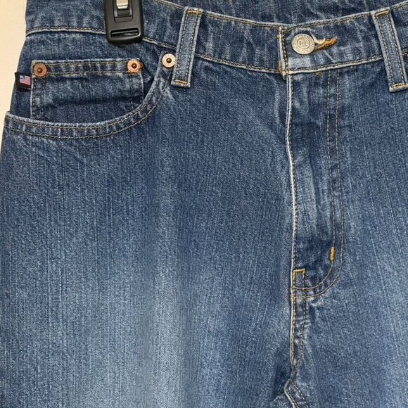Vintage 90s Polo Jeans Co Ralph Lauren Medium Wash Cropped Relaxed Jeans Size 8 - Picture 7 of 14